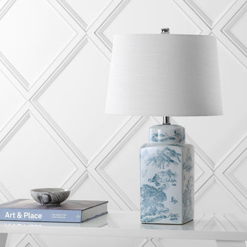 Audrey 24.5" Chinoiserie LED Table Lamp - JONATHAN Y